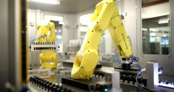 What are the targets of robotics R&D programs in Asia, Europe, America?
