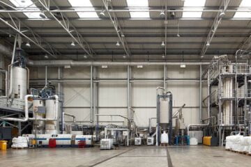 Recycling plant in Poland, the circular economy with the rPET material