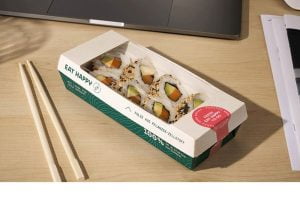 Recyclable sushi trays Recyclable sushi trays
