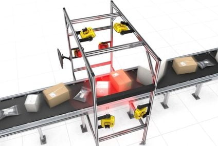 Modular vision tunnel for logistics operations, powered by the DataMan 380 barcode reader