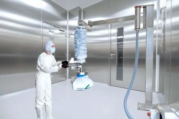 Hygienic handling systems at ACHEMA: vacuum lifter designed for cleanrooms