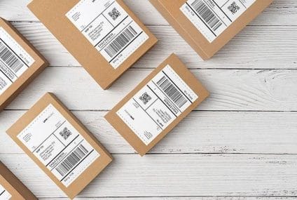 OptiCut RL54 linerless label material for thermal printing technology